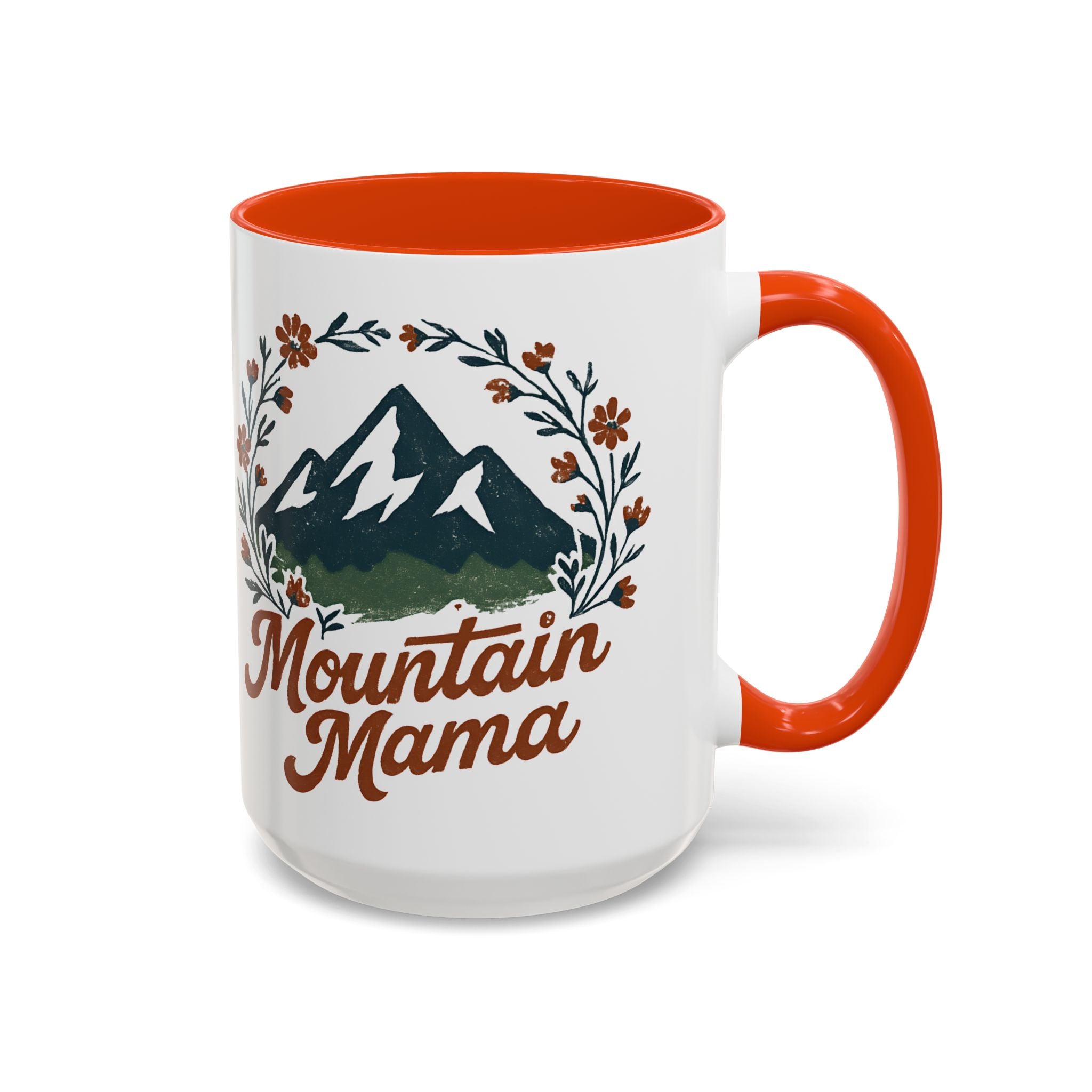 Mountain Mama Coffee Mug — 11oz & 15oz Floral Mountain Ceramic Mug