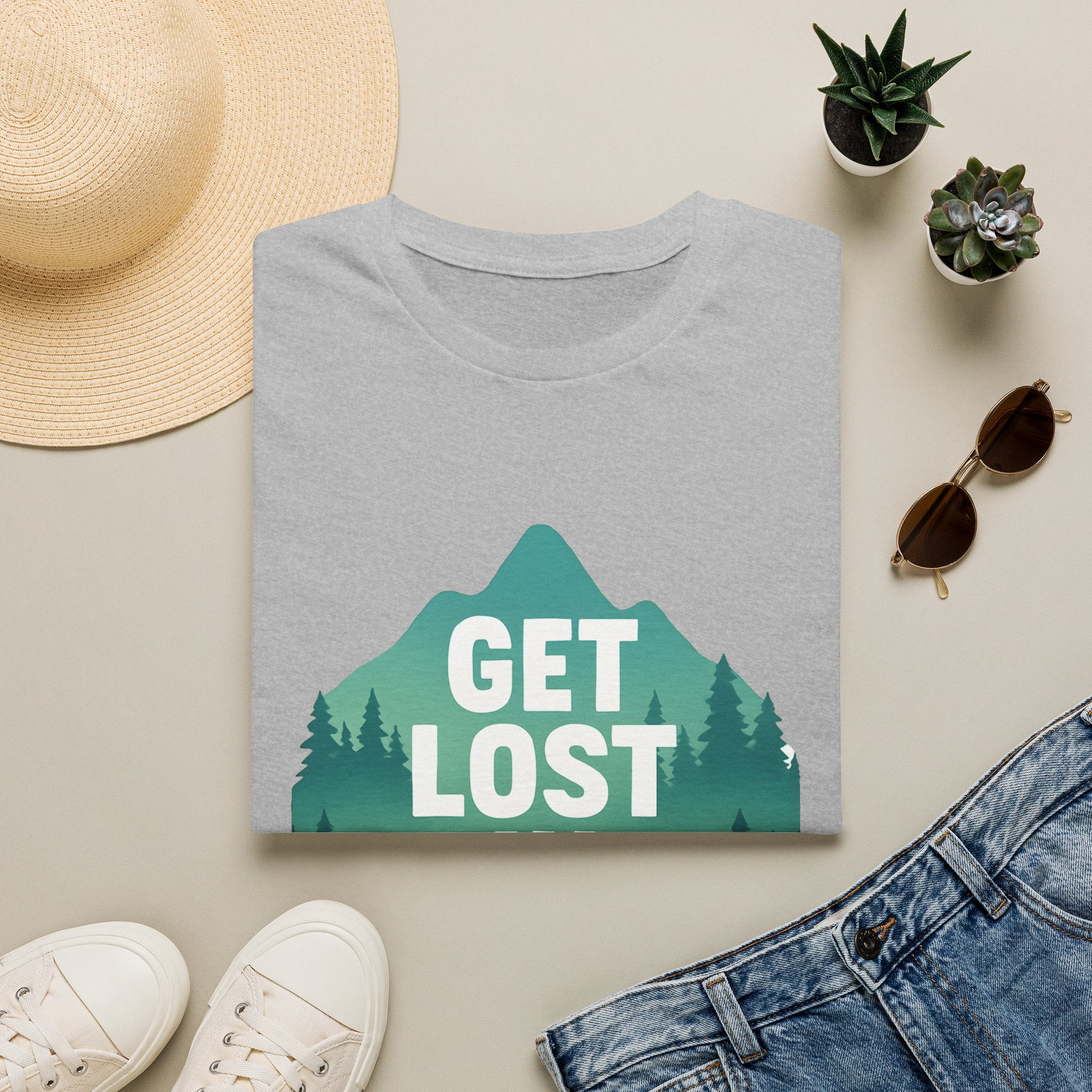 Get Lost in Nature T-Shirt — Outdoor Adventure Graphic Tee