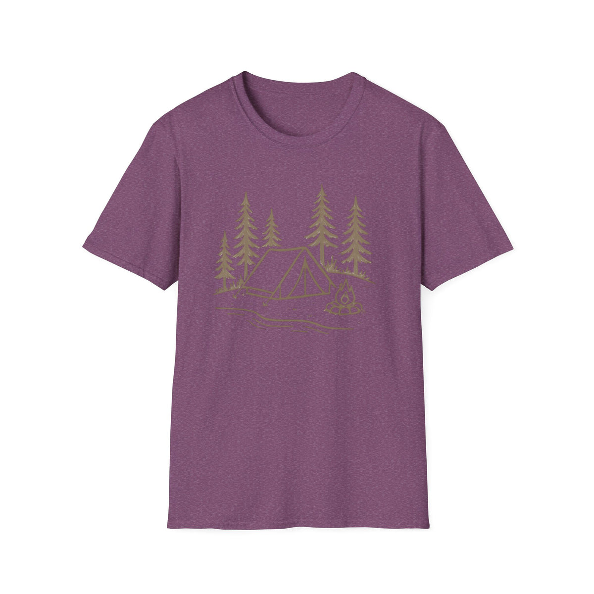 Camping Tent Graphic T-Shirt — Minimal Forest Campsite Tee
