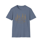 Camping Tent Graphic T-Shirt — Minimal Forest Campsite Tee