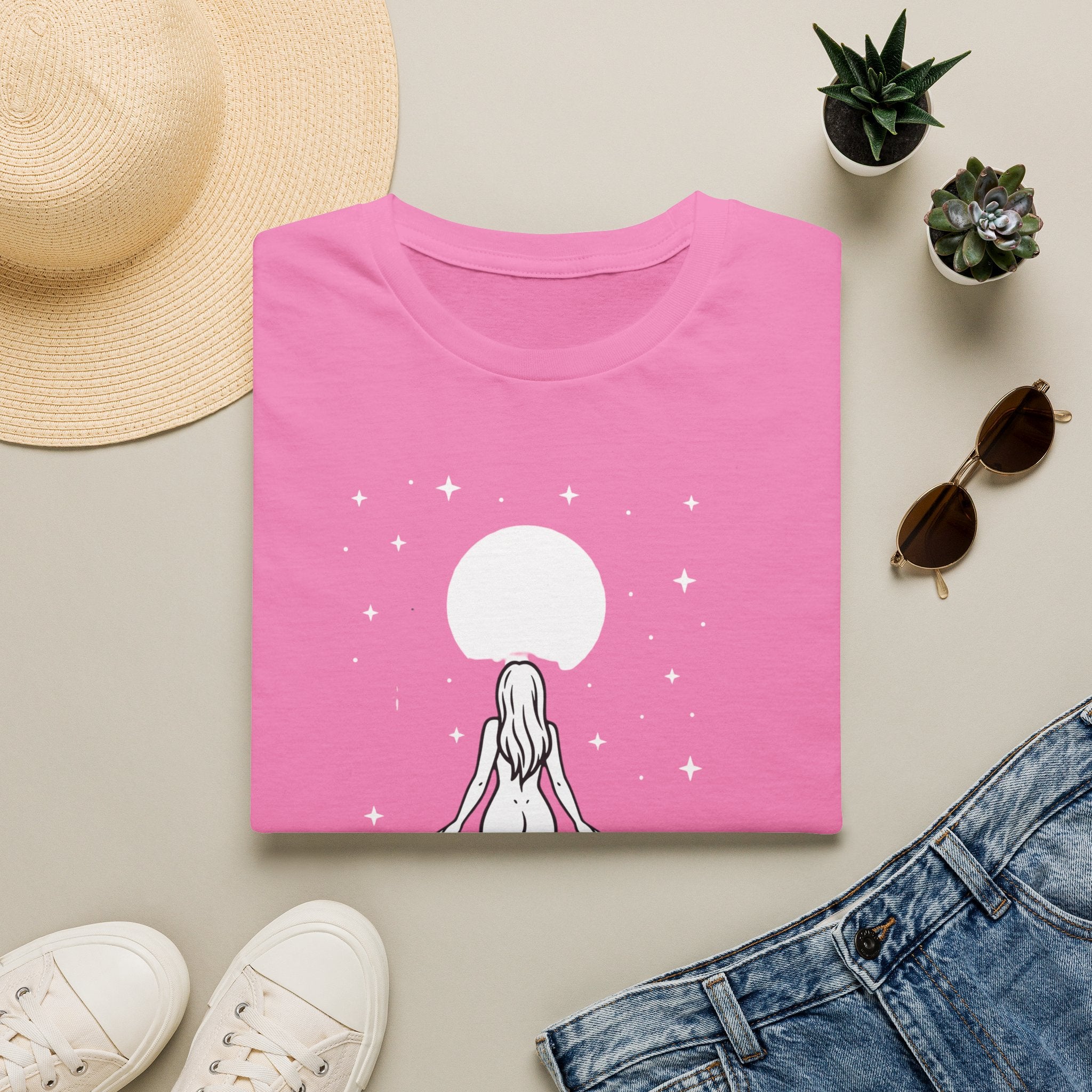 Moon Goddess T-Shirt — Celestial 'Moon Lover' Graphic Tee