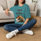 Rise & Roam Mountain T-Shirt — Adventure Graphic Tee for Hikers & Travelers