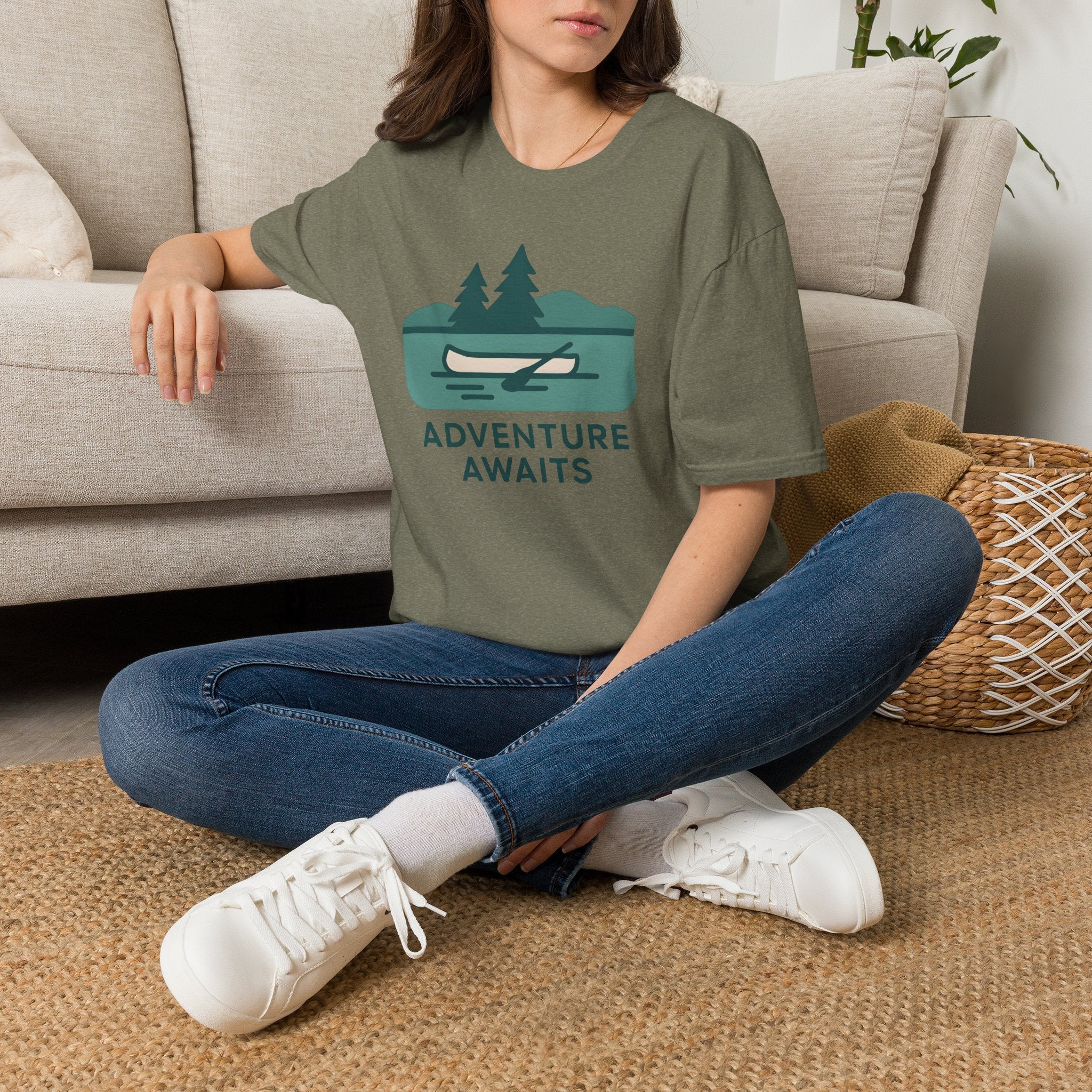 Adventure Awaits Canoe T-Shirt