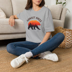 Sunset Hikes T-Shirt — Bear Silhouette Mountain Sunset Tee