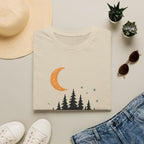 T-Shirt: Retro Camper Night Moon Tee — Forest Van Camping Graphic