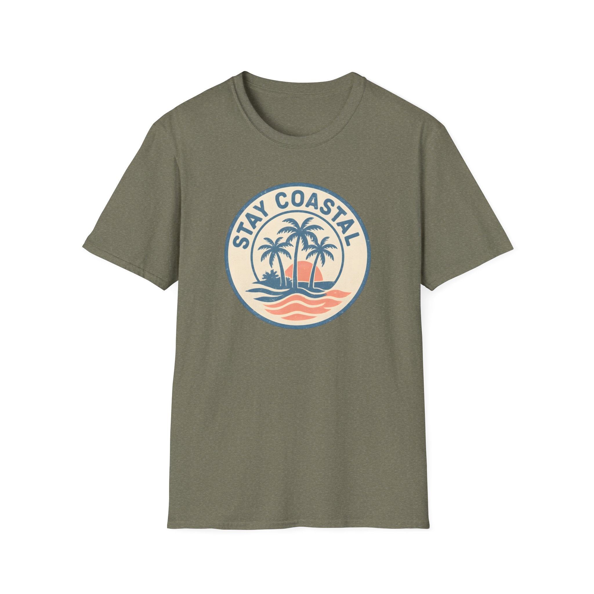 Stay Coastal T-Shirt — Vintage Palm Beach Sunset Tee
