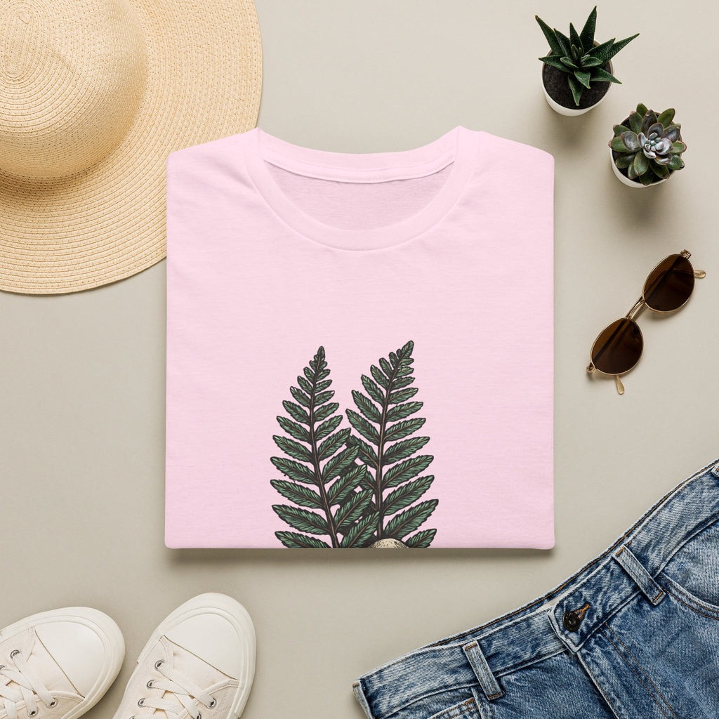 Fern & Mushroom Botanical Tee — Nature-Inspired Graphic T-Shirt