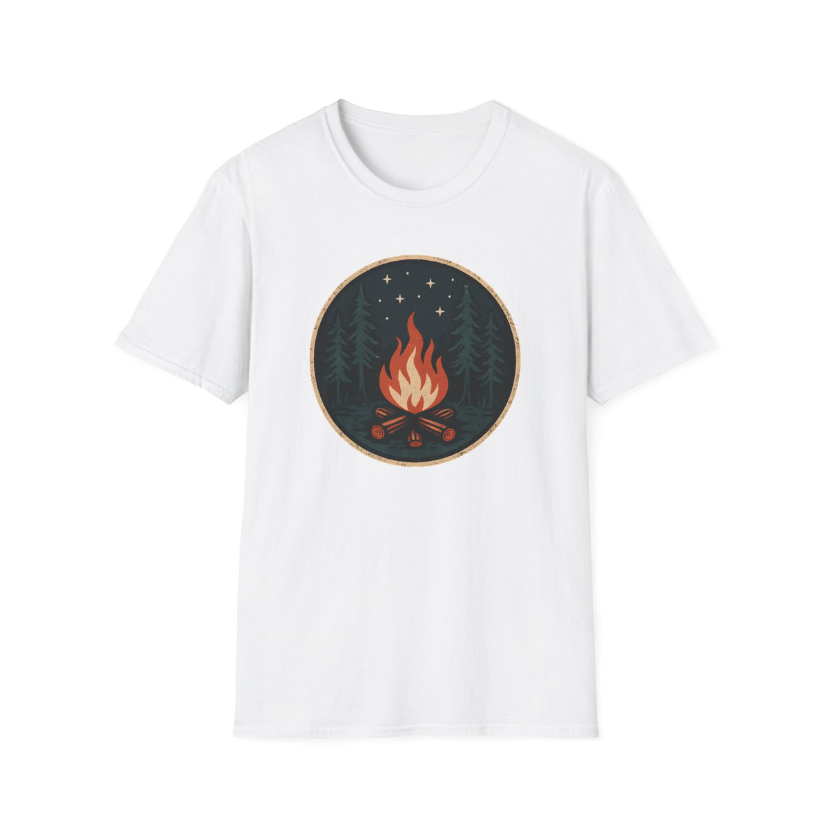Campfire Night T-Shirt — Cozy Wilderness Bonfire Graphic Tee