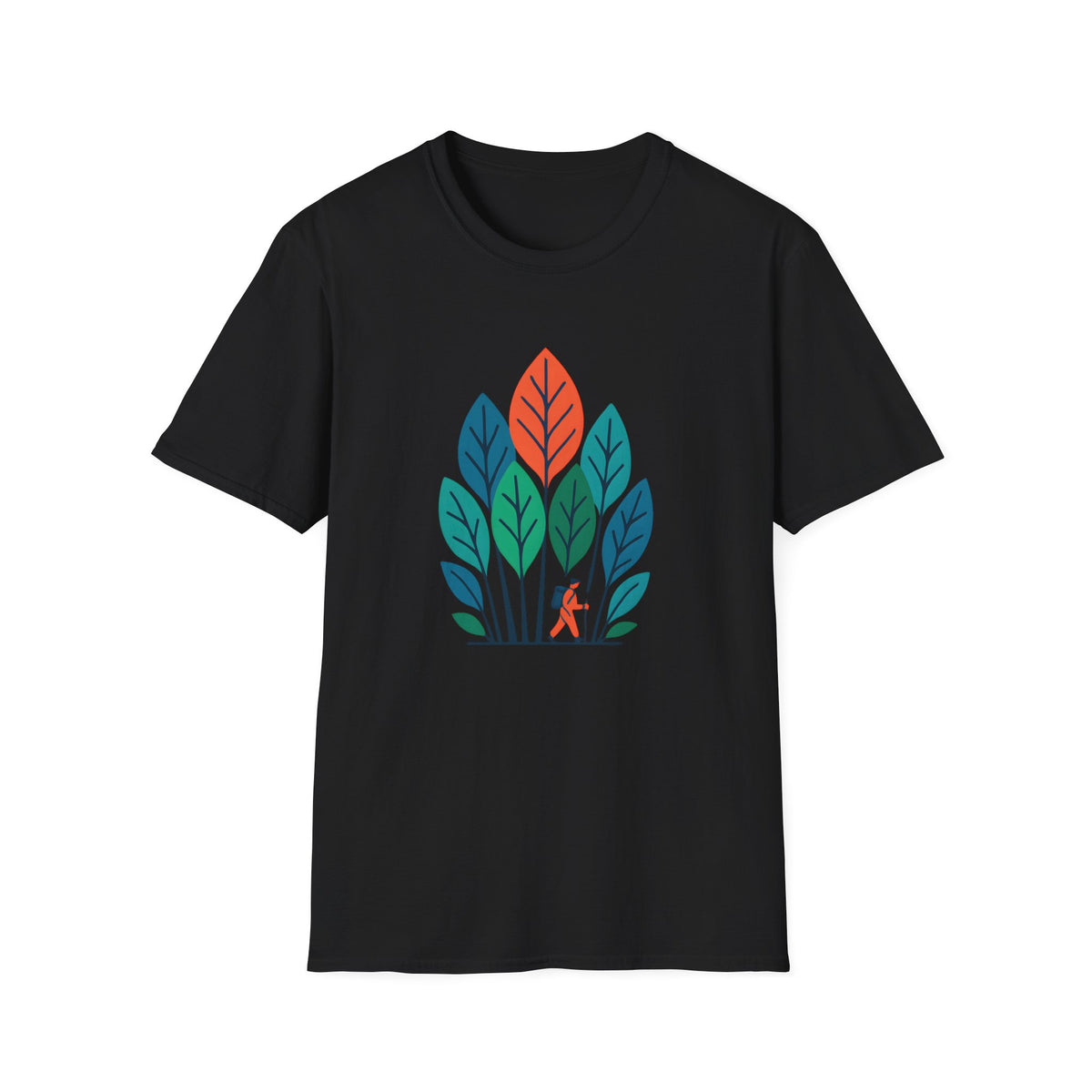 Minimalist Colorful Leaf Forest Graphic T-Shirt