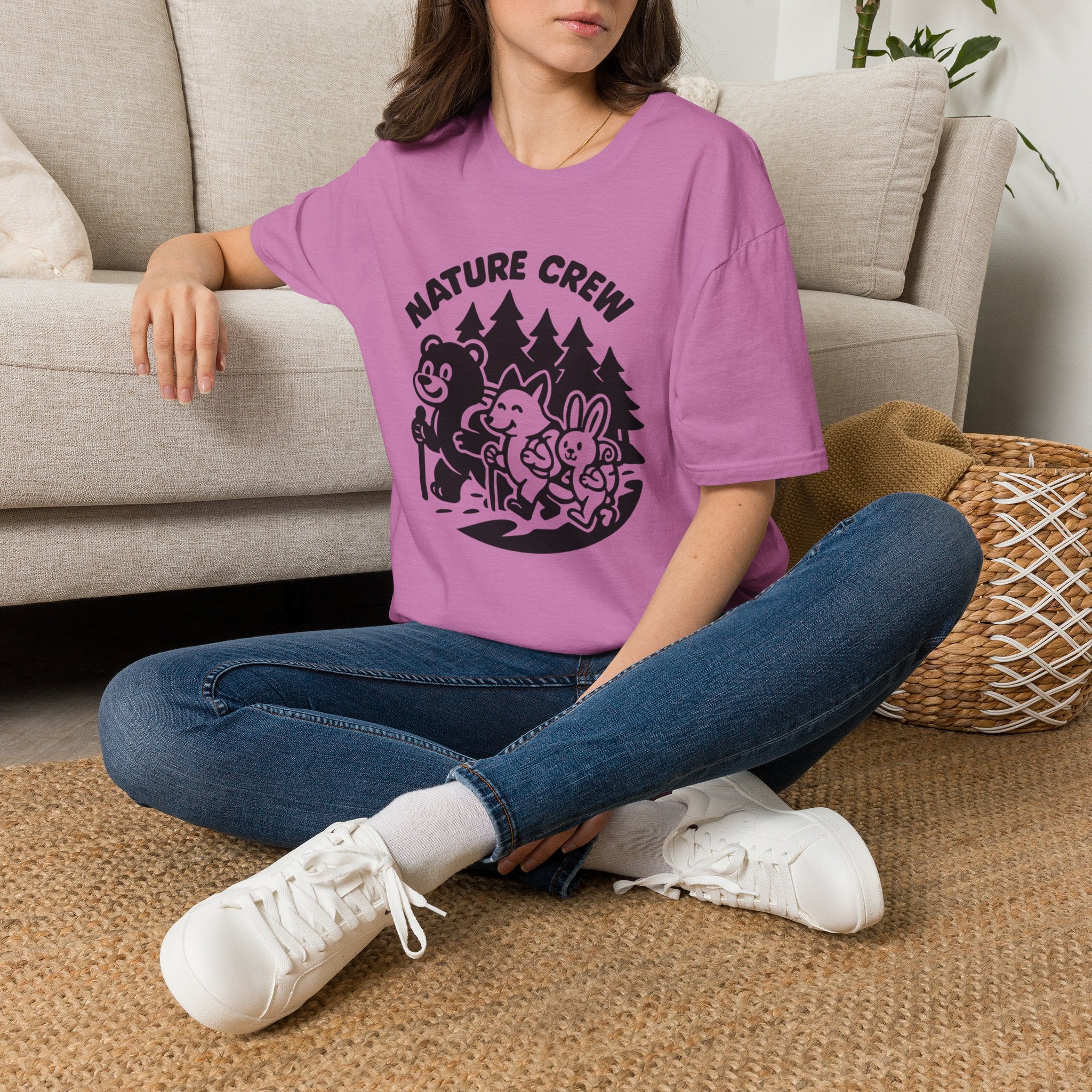 Nature Crew T‑Shirt — Cute Forest Animals Camping Tee