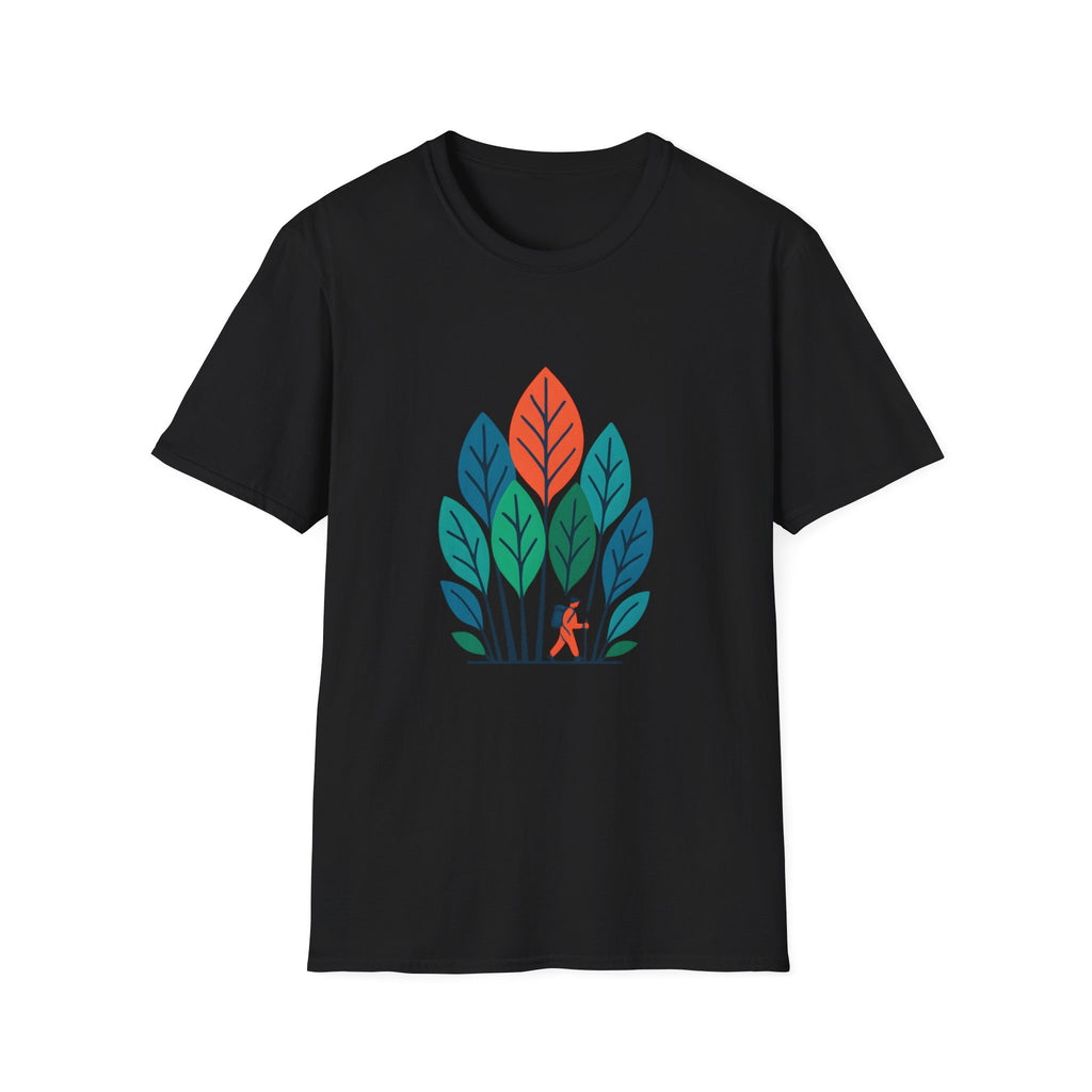 T-Shirt — Minimalist Colorful Leaf Forest Graphic