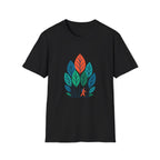 T-Shirt — Minimalist Colorful Leaf Forest Graphic