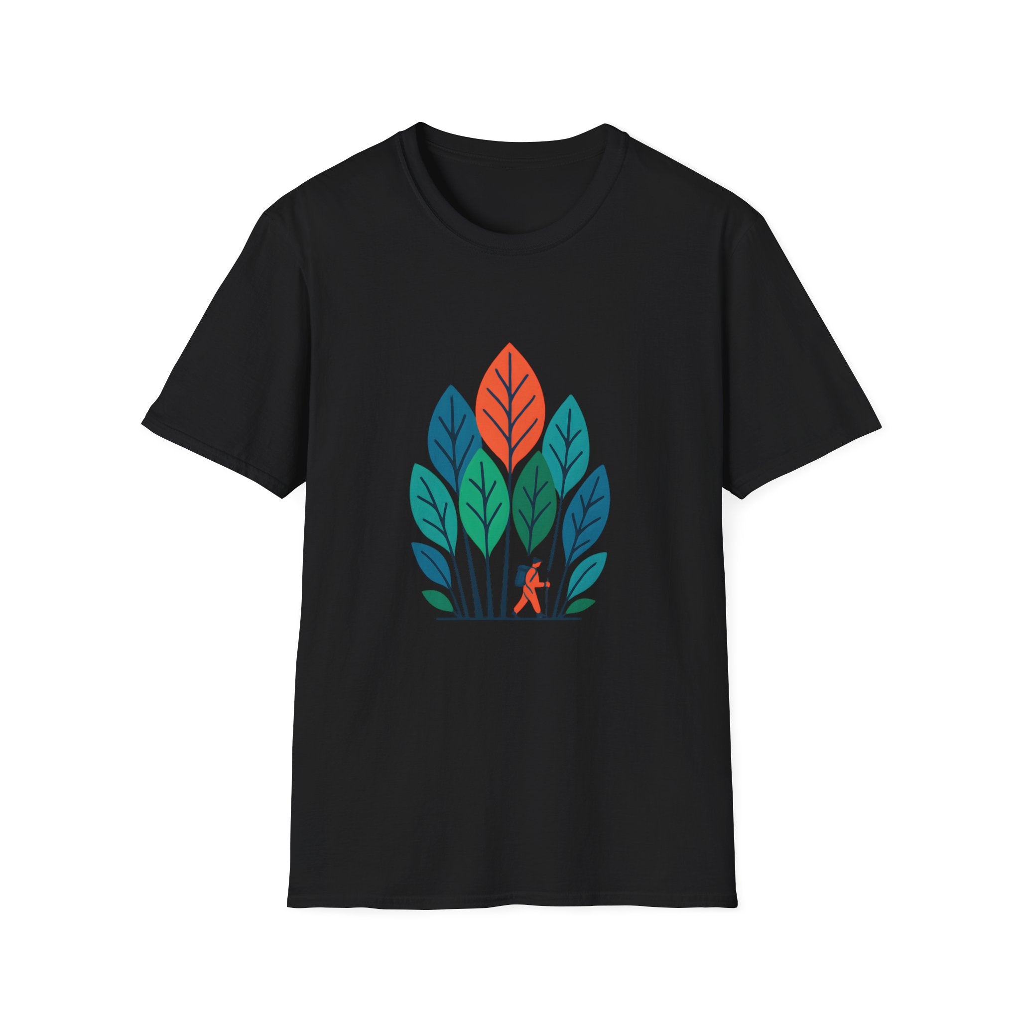 T-Shirt — Minimalist Colorful Leaf Forest Graphic