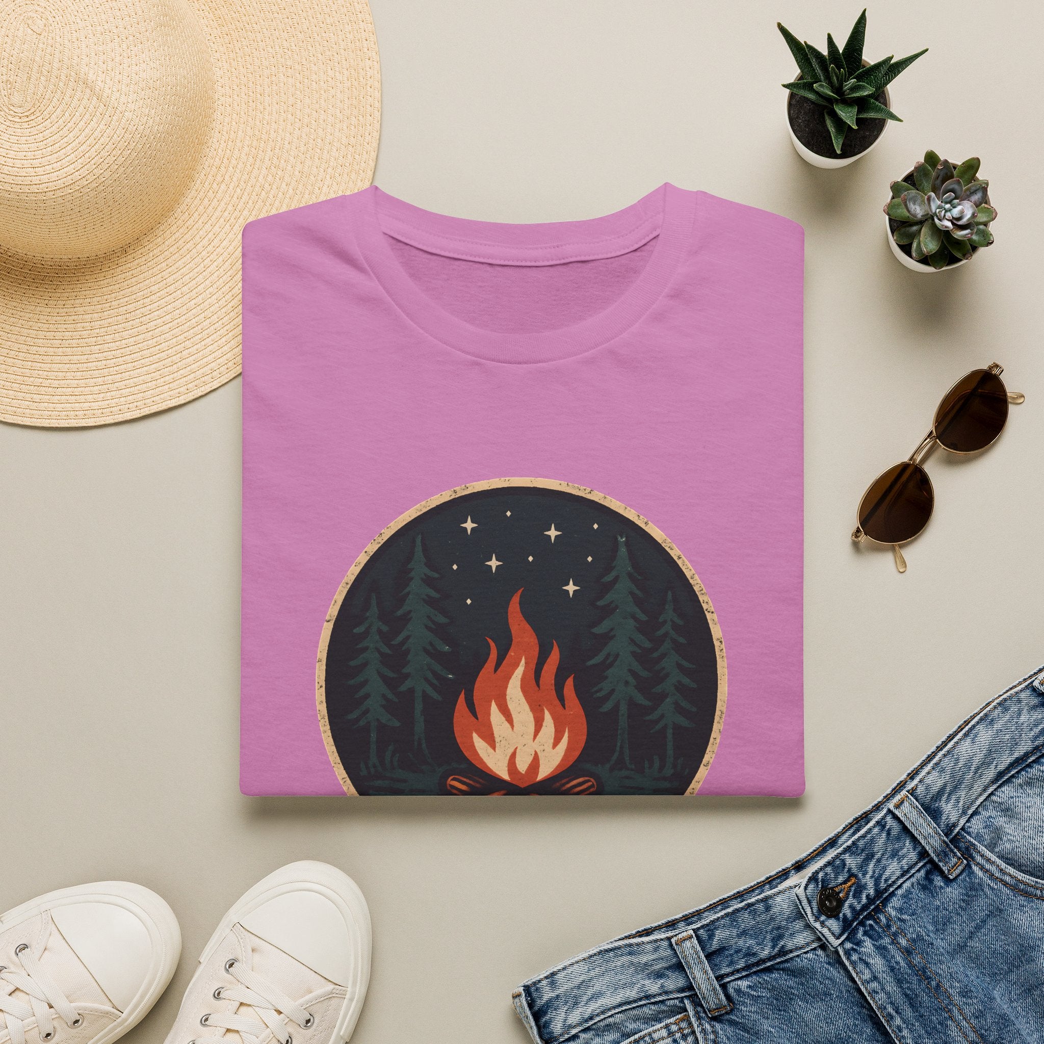 Campfire Night T-Shirt — Cozy Wilderness Bonfire Graphic Tee