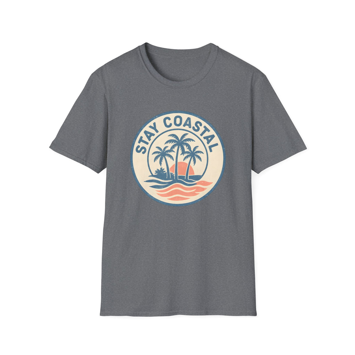 Stay Coastal T-Shirt — Vintage Palm Beach Sunset Tee