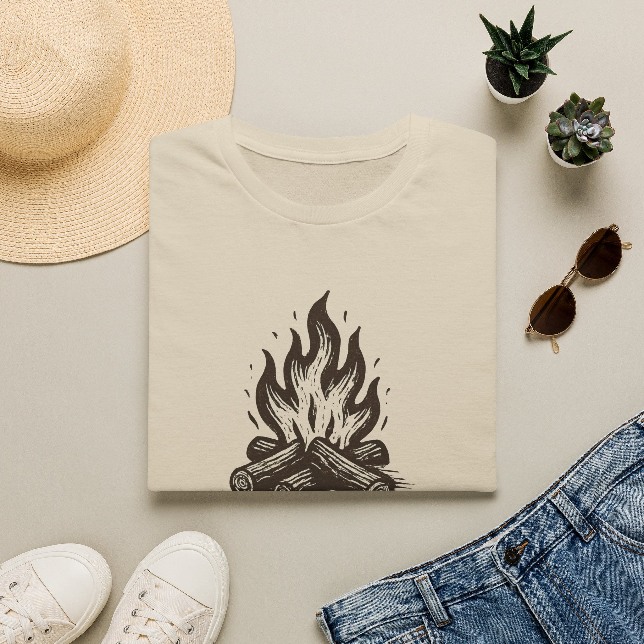 Campfire Graphic T-Shirt — "Home Is Where the Campfire Is" Outdoor Tee