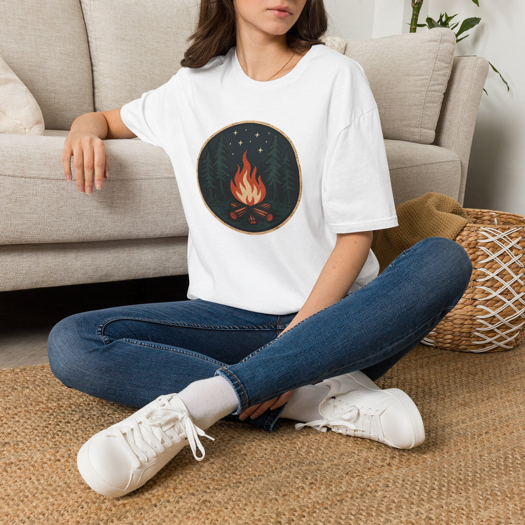 Campfire Night T-Shirt — Cozy Wilderness Bonfire Graphic Tee