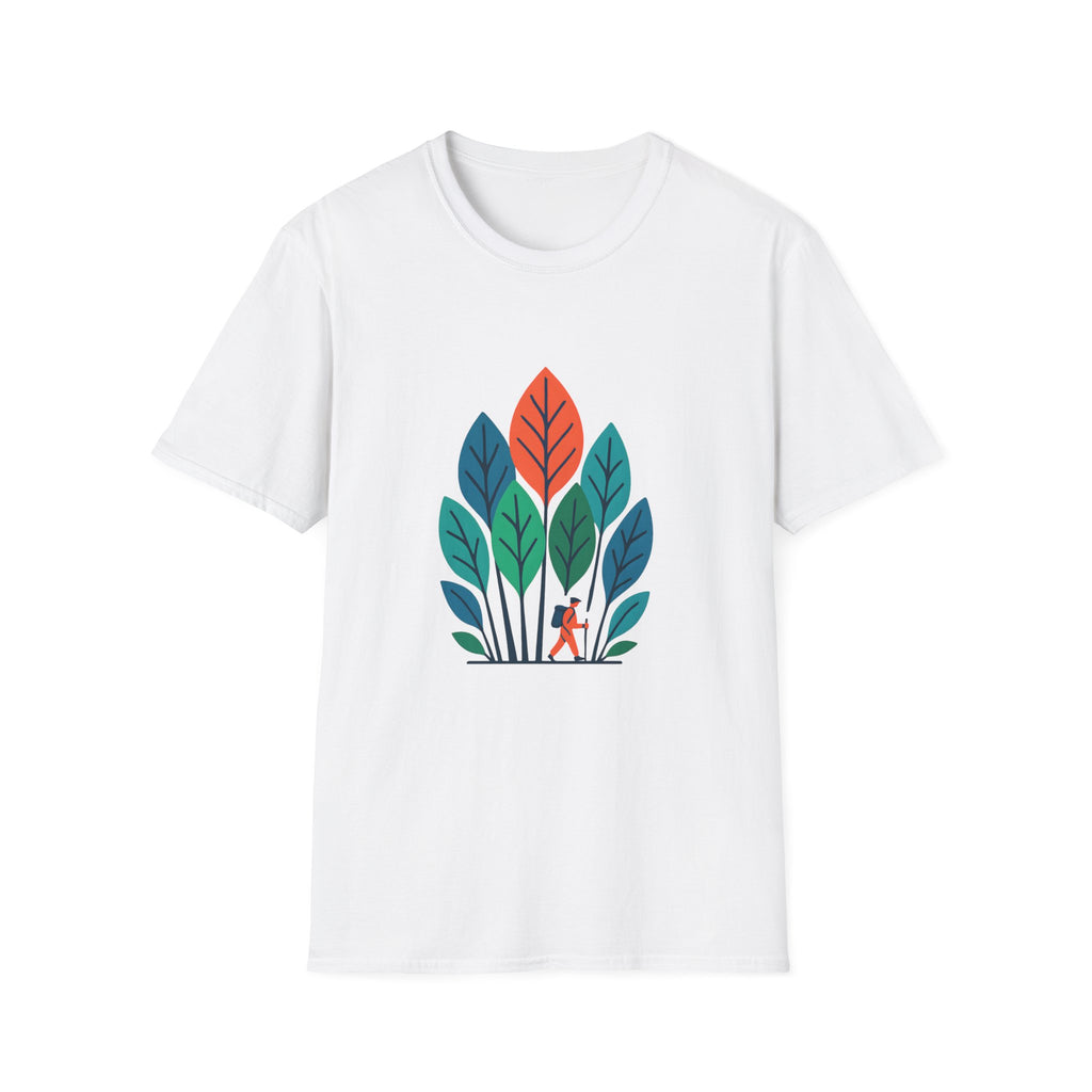 T-Shirt — Minimalist Colorful Leaf Forest Graphic