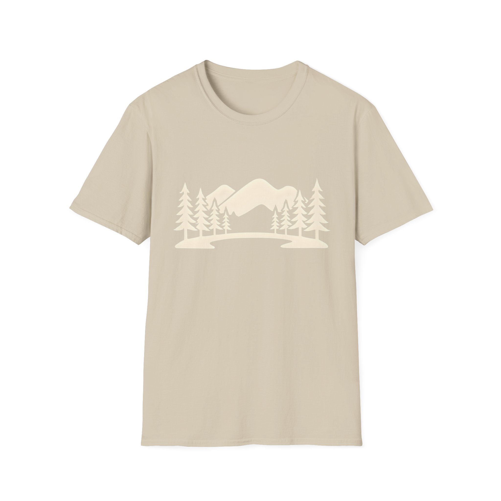 Mountain Pines T-Shirt — Minimal Scenic Forest Graphic