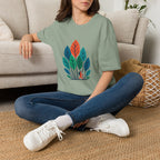 T-Shirt — Minimalist Colorful Leaf Forest Graphic