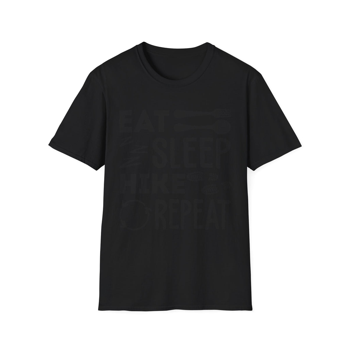Eat Sleep Hike Repeat T‑Shirt — Outdoor Hiking Graphic Tee
