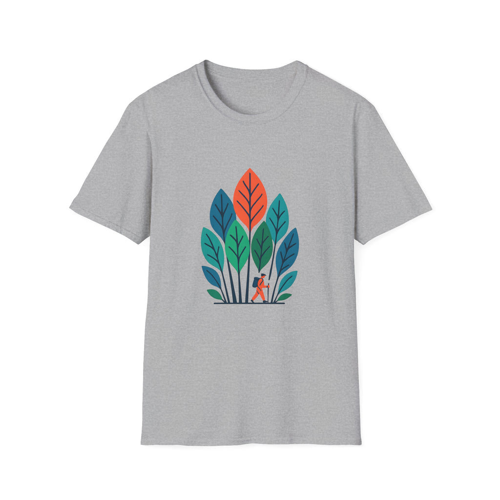 T-Shirt — Minimalist Colorful Leaf Forest Graphic