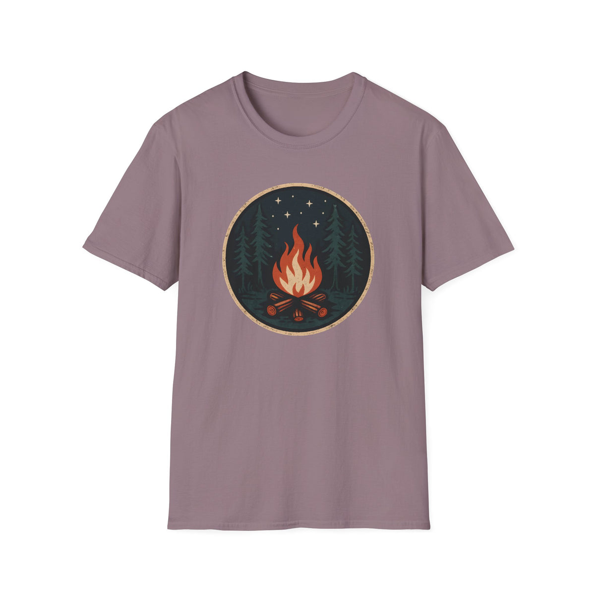 Campfire Night T-Shirt — Cozy Wilderness Bonfire Graphic Tee