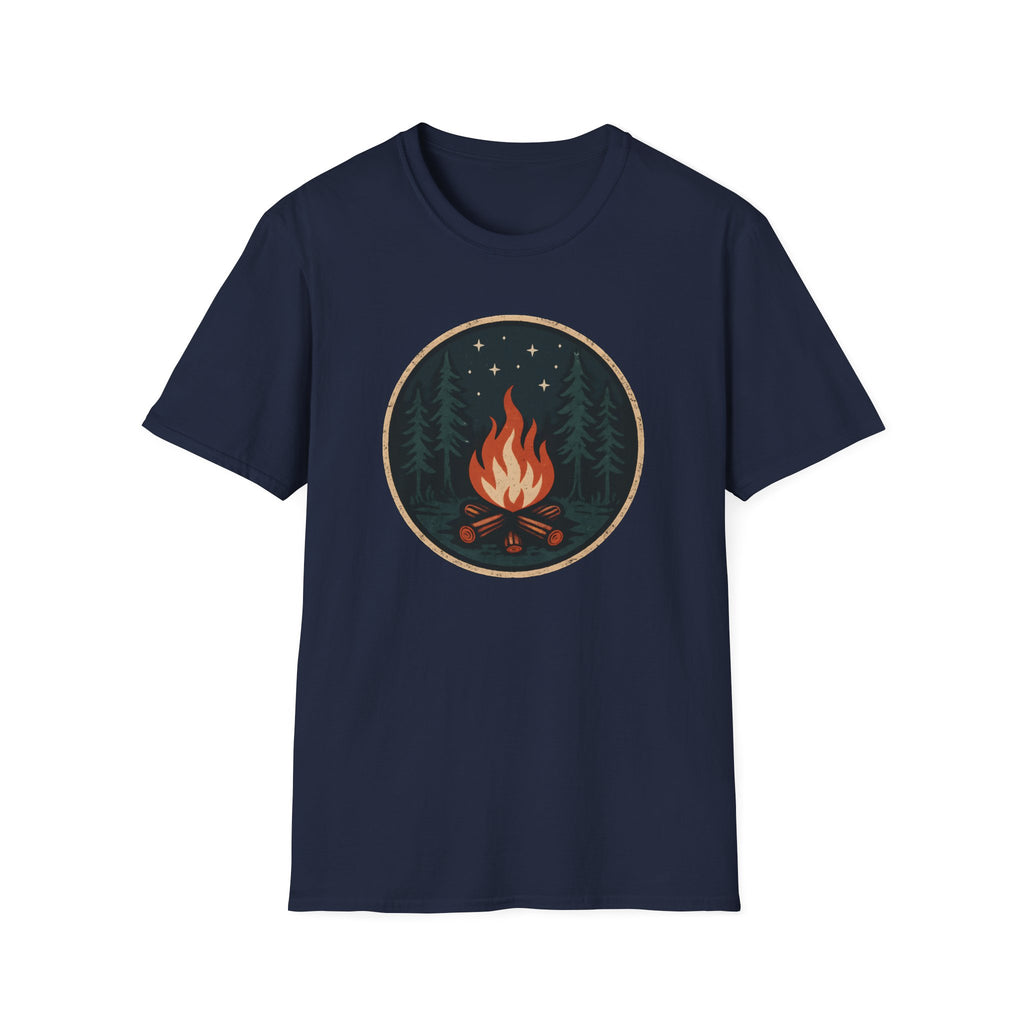 Campfire Night T-Shirt — Cozy Wilderness Bonfire Graphic Tee