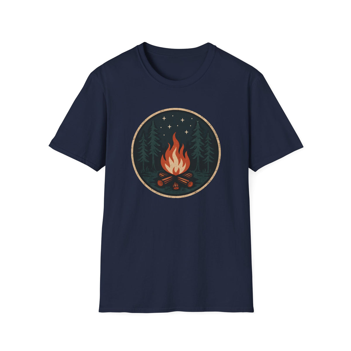 Campfire Night T-Shirt — Cozy Wilderness Bonfire Graphic Tee