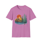 Mountain Sunset T-Shirt — Vintage Pine Forest Graphic