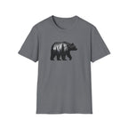 Bear Silhouette T-Shirt — Geometric Forest Graphic Tee