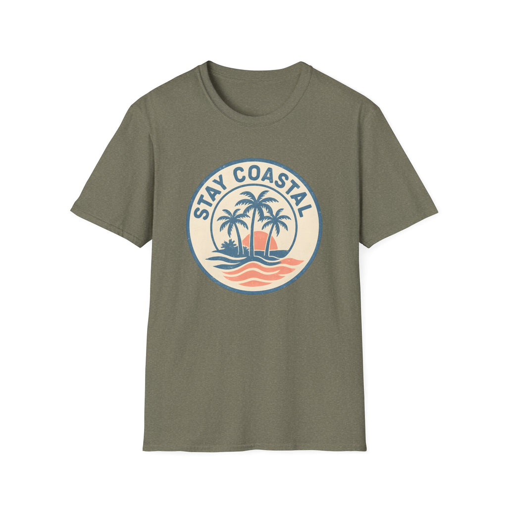Stay Coastal T-Shirt — Vintage Palm Beach Sunset Tee
