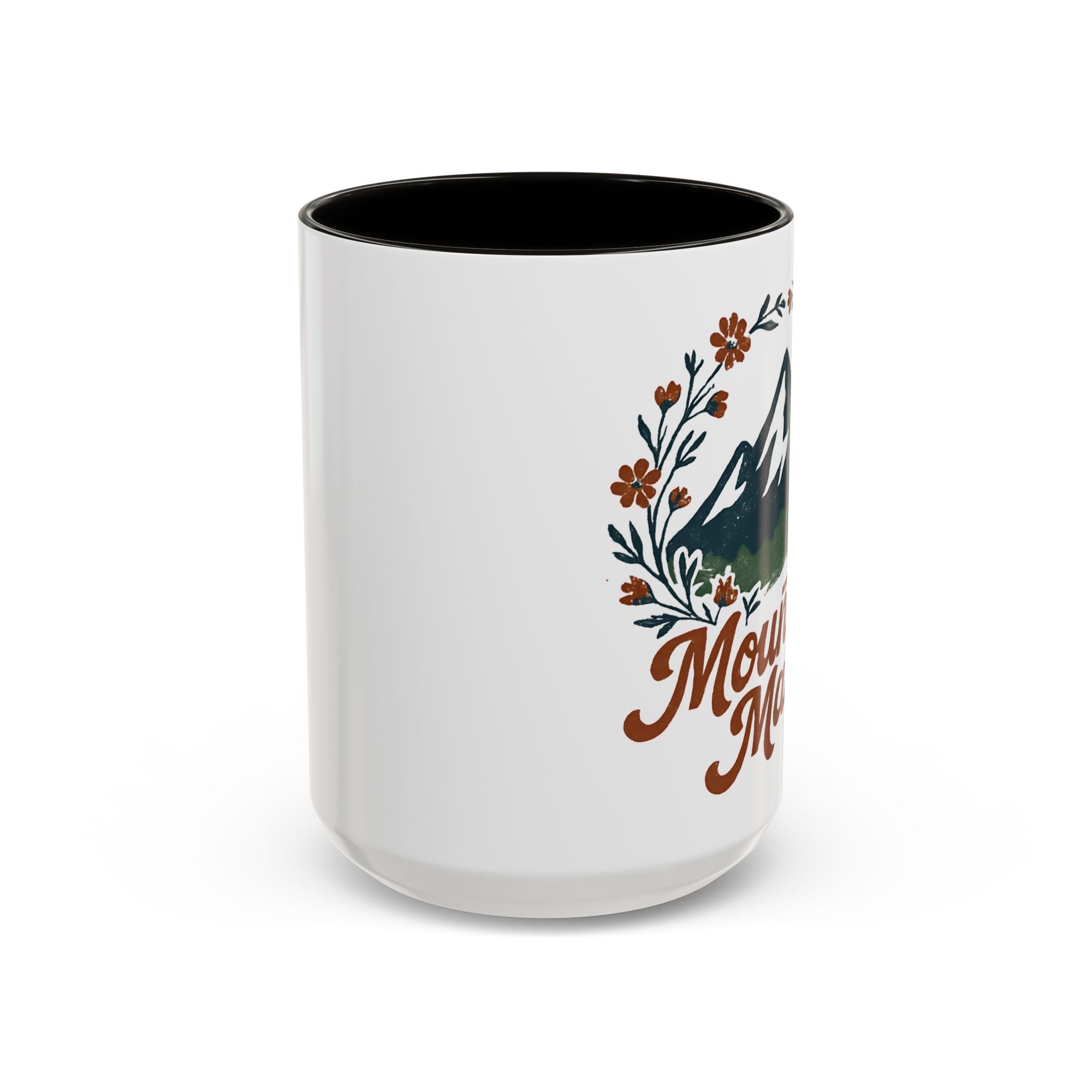 Mountain Mama Coffee Mug — 11oz & 15oz Floral Mountain Ceramic Mug