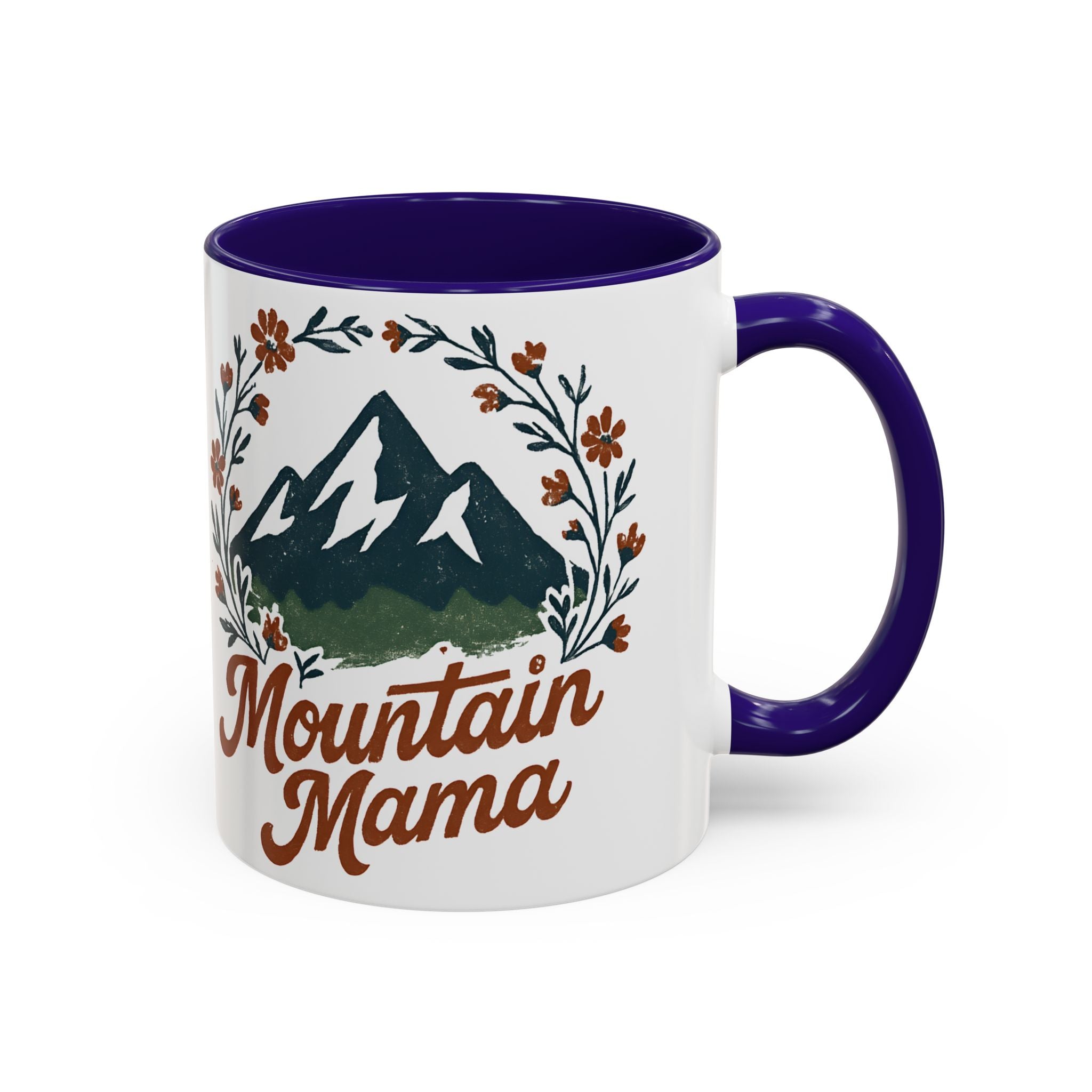 Mountain Mama Coffee Mug — 11oz & 15oz Floral Mountain Ceramic Mug