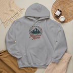 Mountain Mama Hoodie — Floral Mountain Graphic Pullover for Outdoor Moms